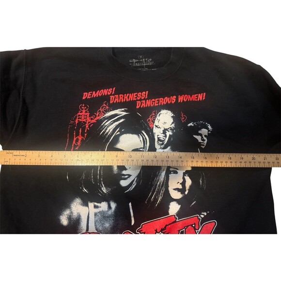 Vintage Buffy The Vampire Unisex Black Pull Over Sweatshirt Size Medium - Picture 3 of 5
